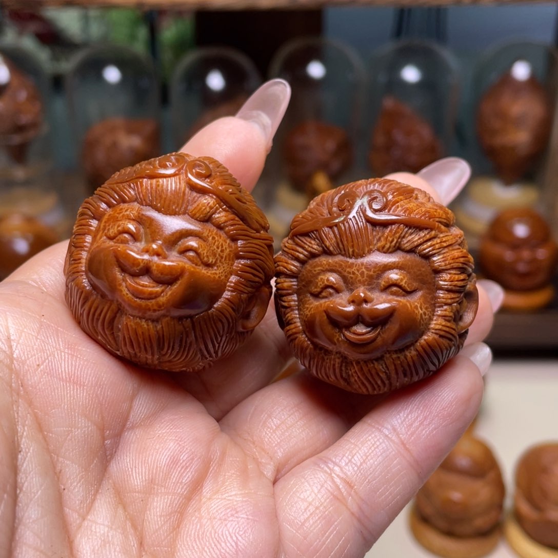佛螺菩提吊坠孙小圣一对