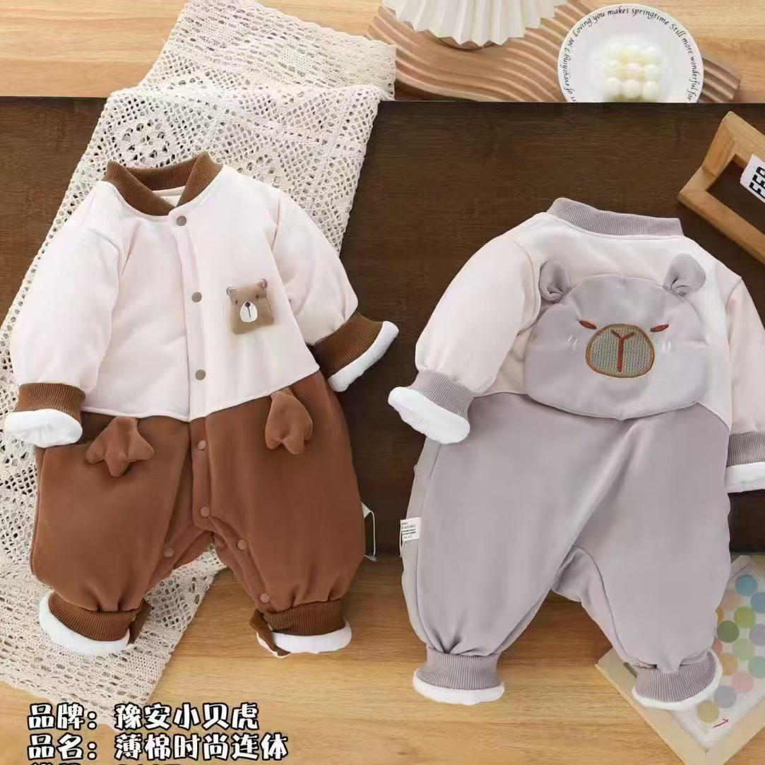 卡通爬服春秋薄棉时尚韩版哈衣通用