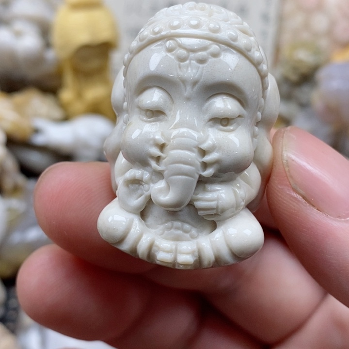 颈饰未镶嵌硅化珊瑚（珊瑚玉）