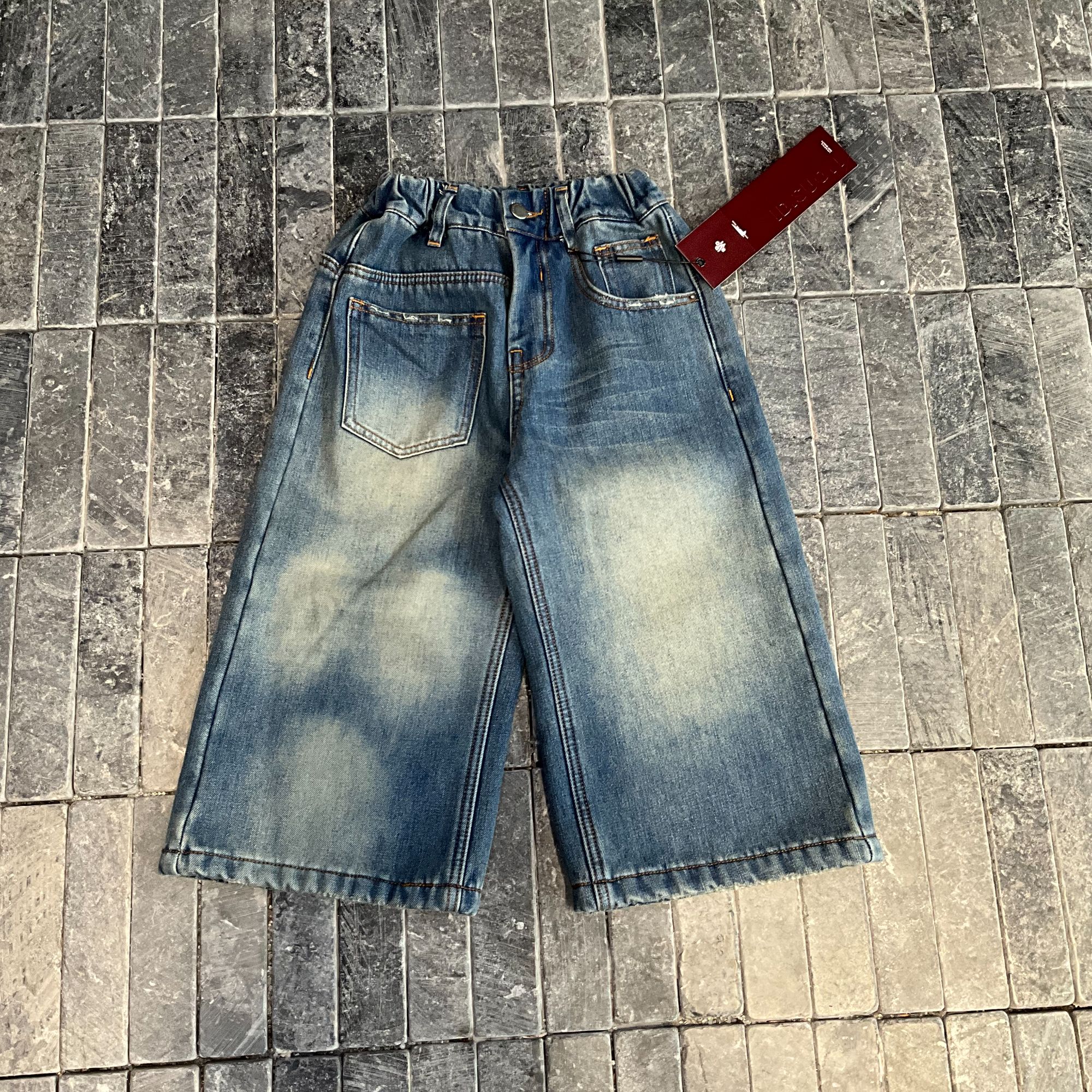 男童蓝色加绒加厚牛仔裤2025秋冬季儿童保暖洋气百搭