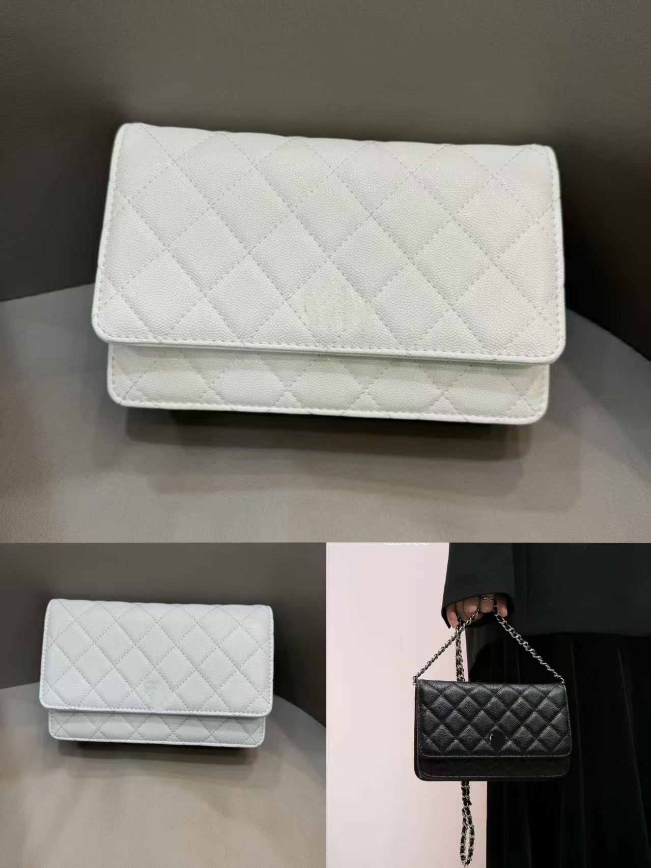 【A925】臭奶奶25新款爆款双色荔枝纹woc荔枝纹发财包女包