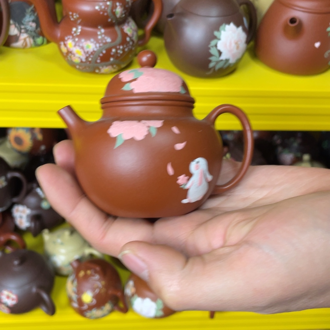 红泥茶杯紫砂主人杯120c