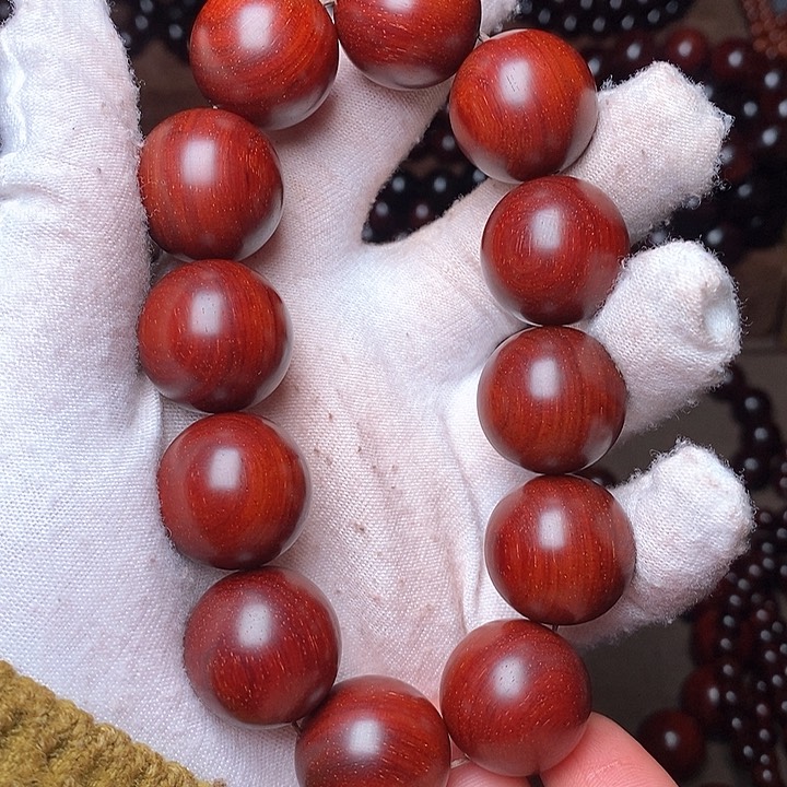 小叶紫檀手串/手链N****卫原汁原味2.0cm180度鱼鳞