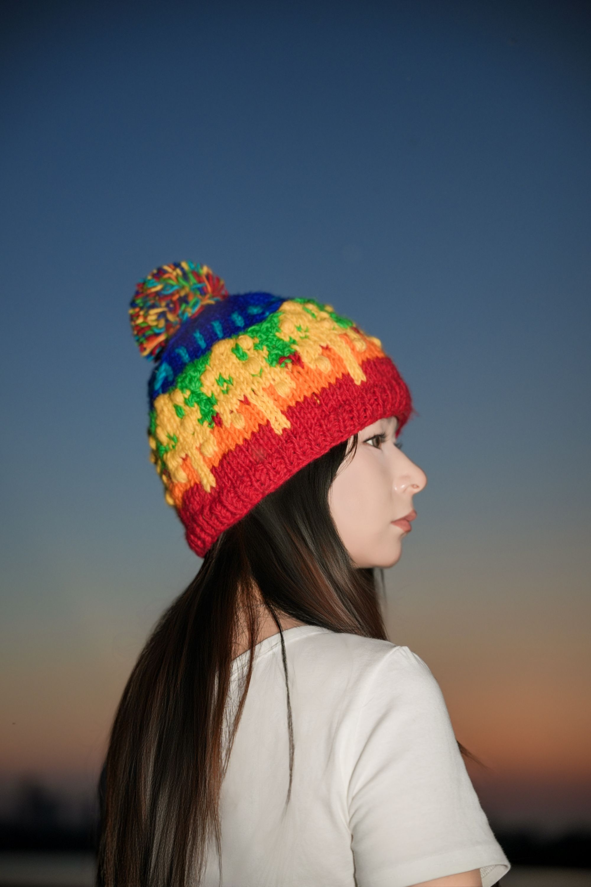 百羊毛手工编织帽子冷帽辫子帽