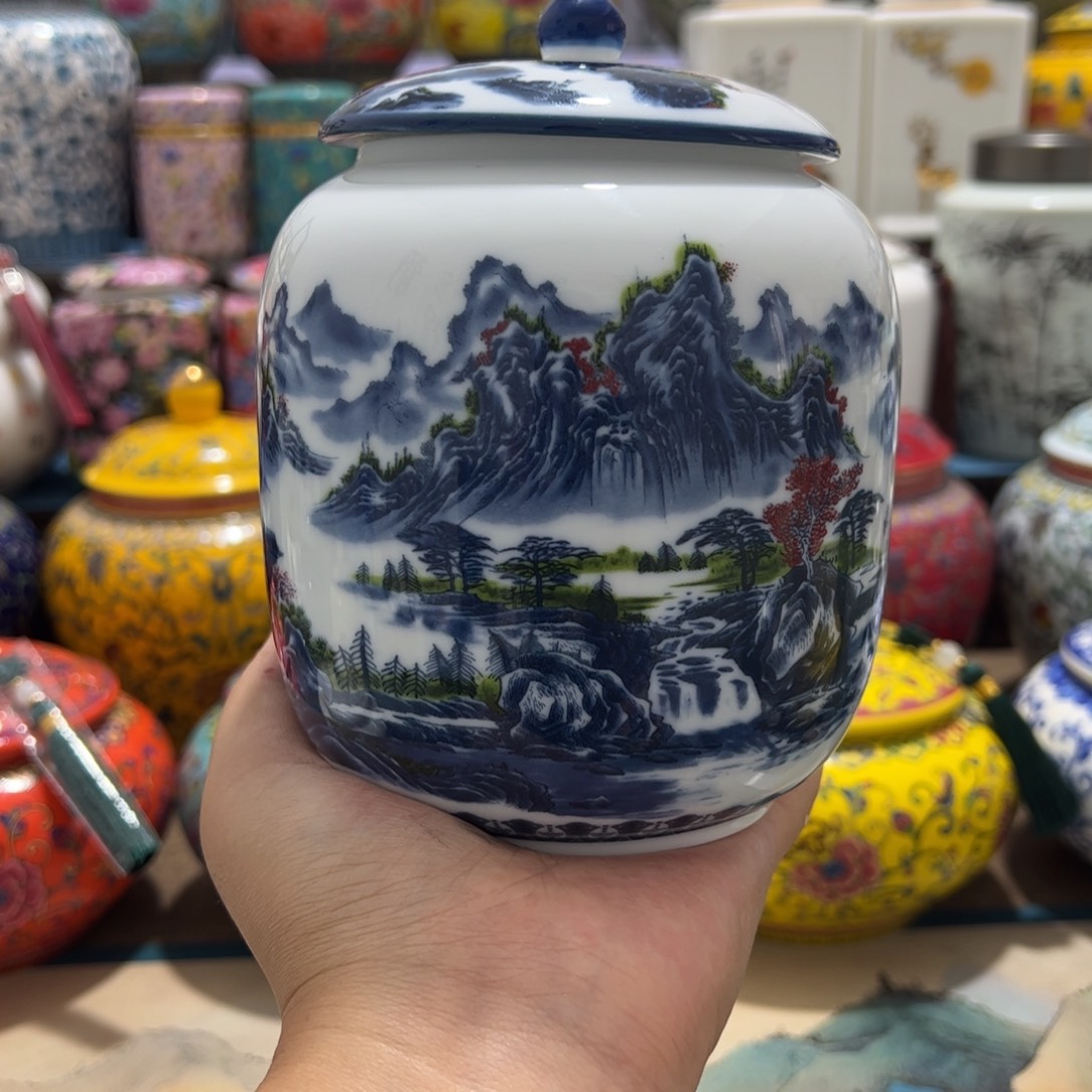 高端陶瓷茶叶罐陶瓷茶具