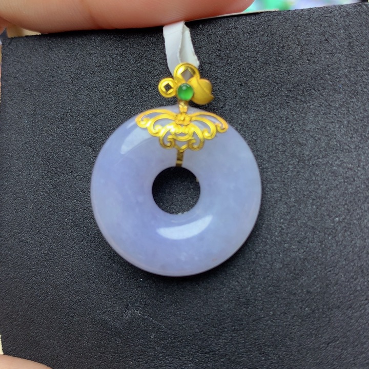 翡翠手链18K金镶嵌翡翠