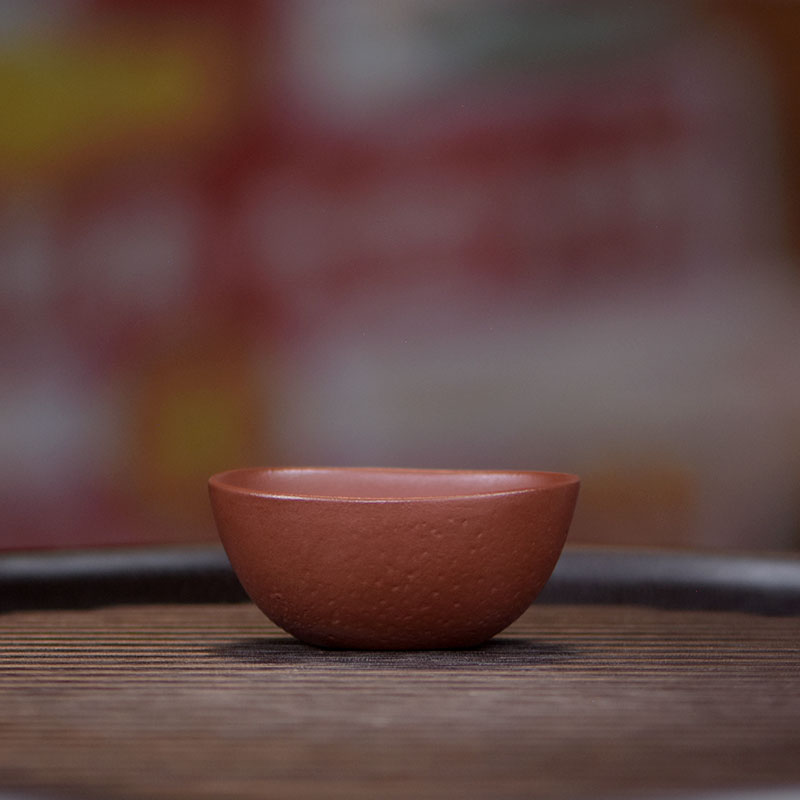 阎记抟砂 朱泥 元宝杯 主人杯 原矿紫砂S134 13 531