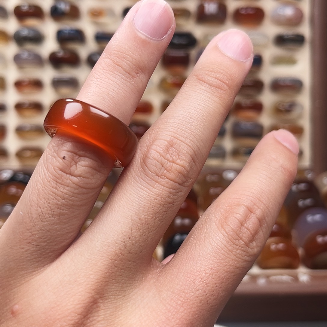 玛瑙/玉髓合金戒指11港13