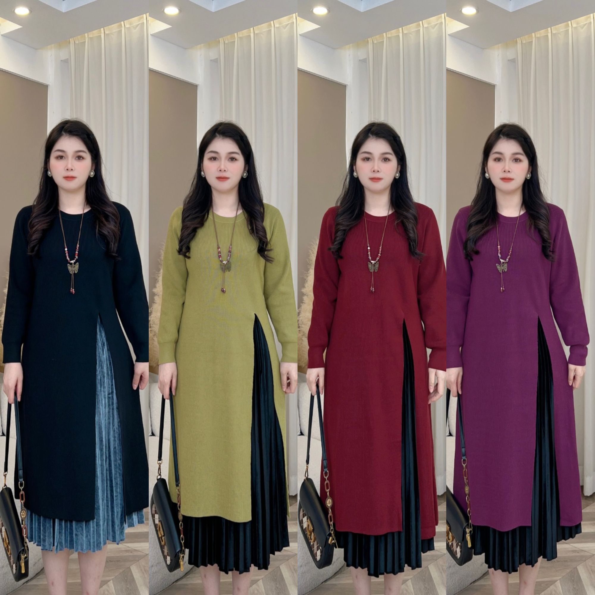 【玲胖胖 秋冬时节】秋冬款气质显瘦遮肉大码女装连衣裙LPP61878