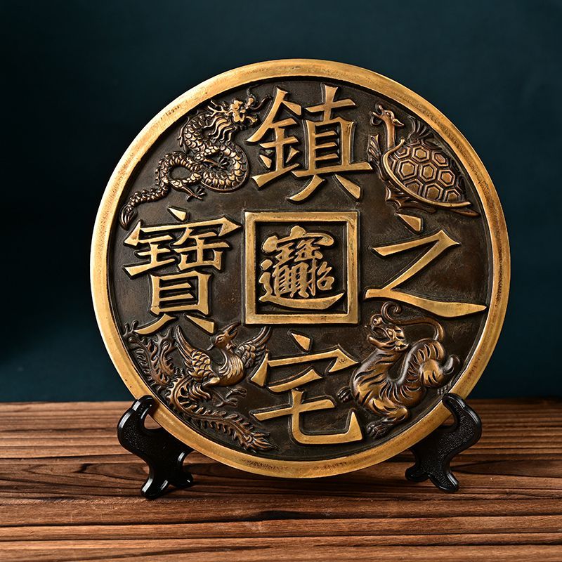 中式客厅玄关招财桌面装饰工艺品