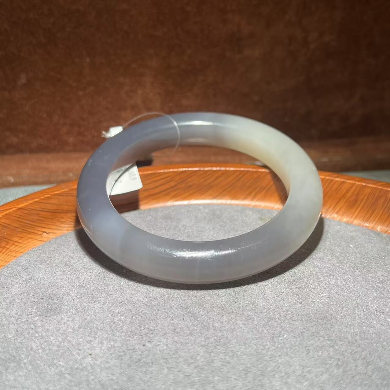 【张老斯珠宝】天然和田玉烟紫手镯lx15734b（多样性发货 拍一发一）