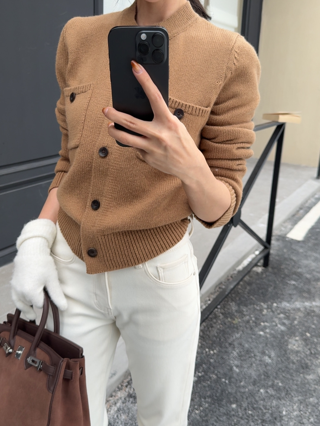 【复古绵羊毛排扣针织开衫】SY6339