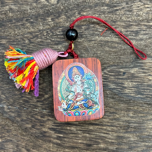 紫檀度母挂件31*39mm-0591