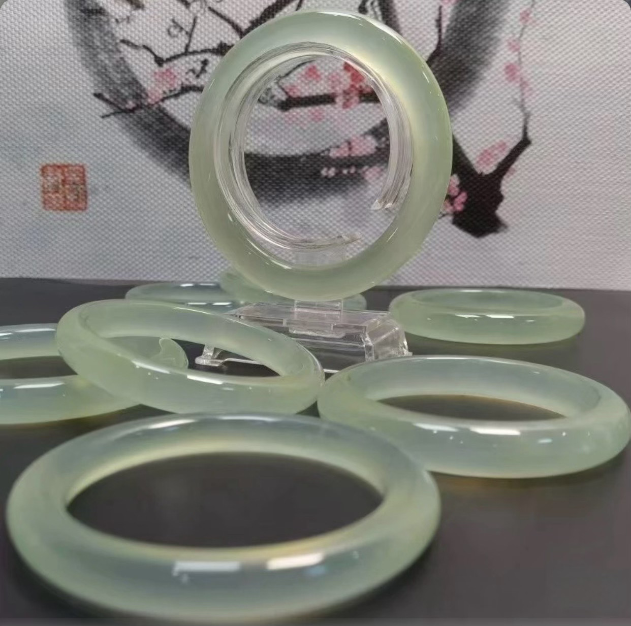 《抖音官方质检发货正品》天然A货暴风雪手镯+镯芯多样性发其一LX"