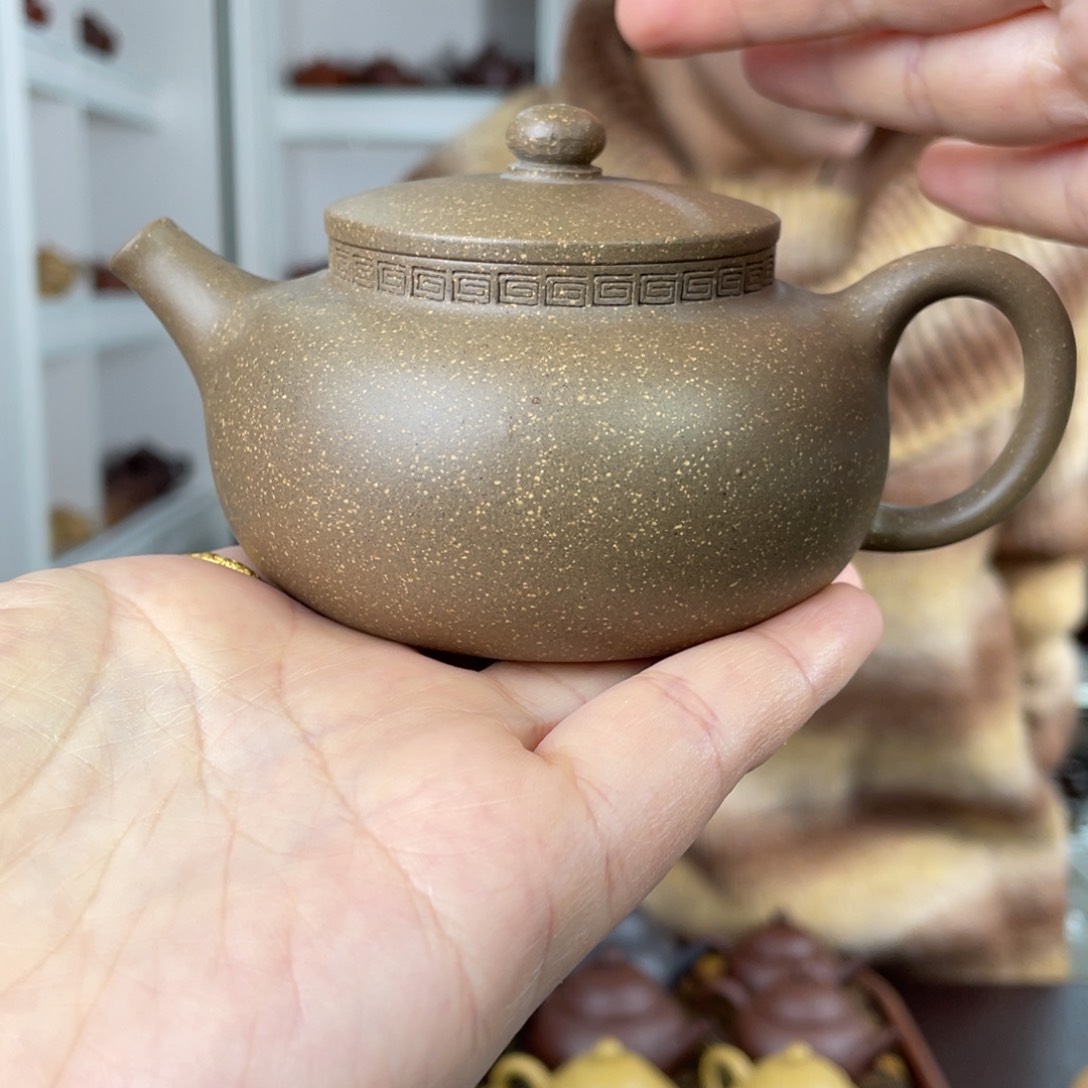 紫砂茶壶青玉段气窑东元平安180cc