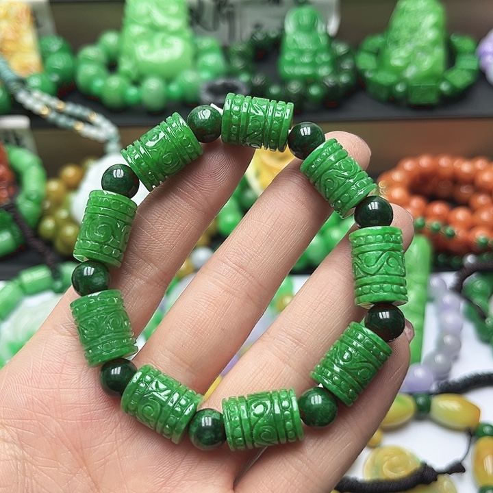 翡翠未镶嵌手链手串20