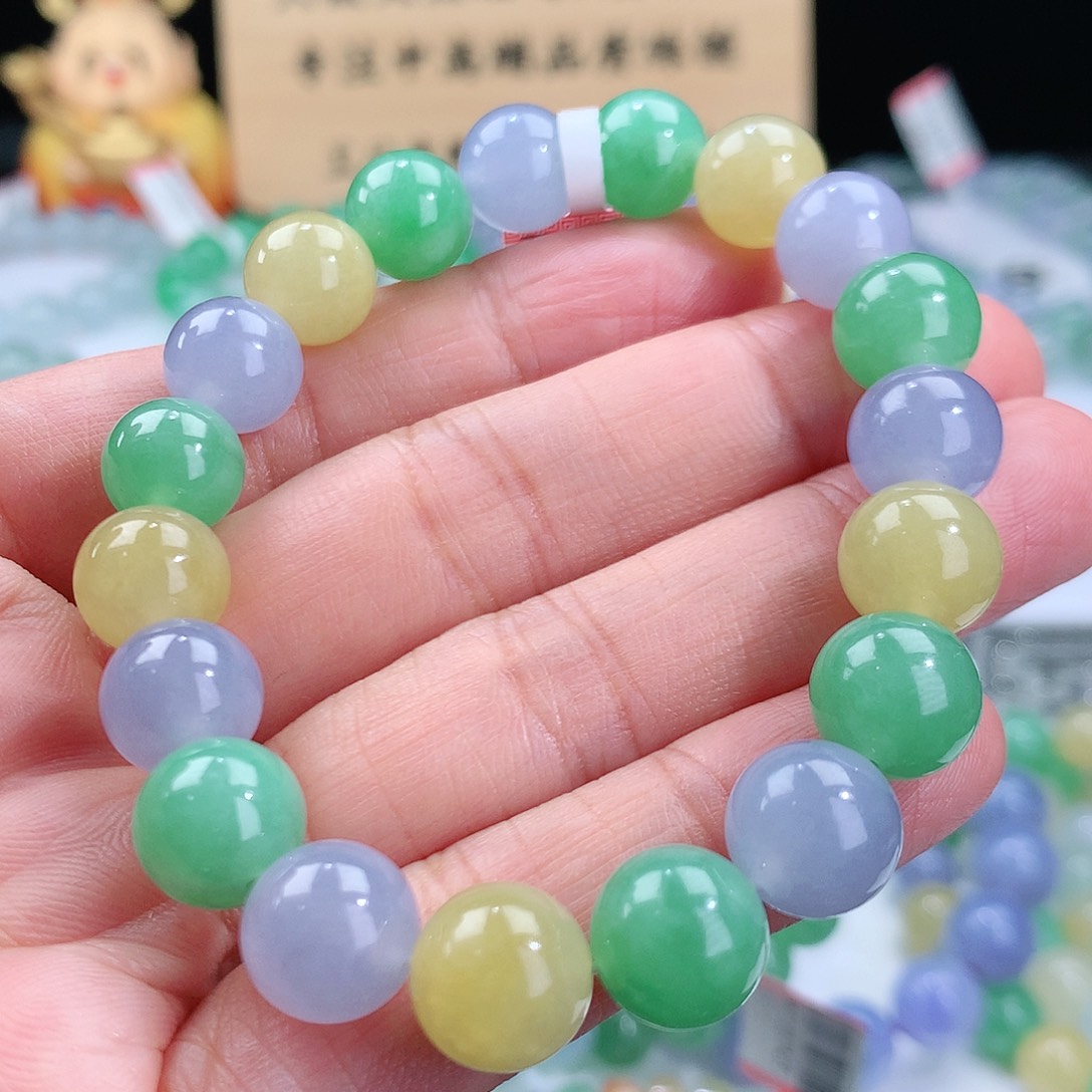 翡翠手链未镶嵌卡10mm