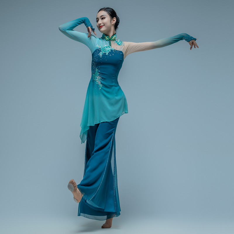 舞裁缝古典舞蹈服胶州秧歌舞蹈表演服艺考演出服舞台服装扇子服装