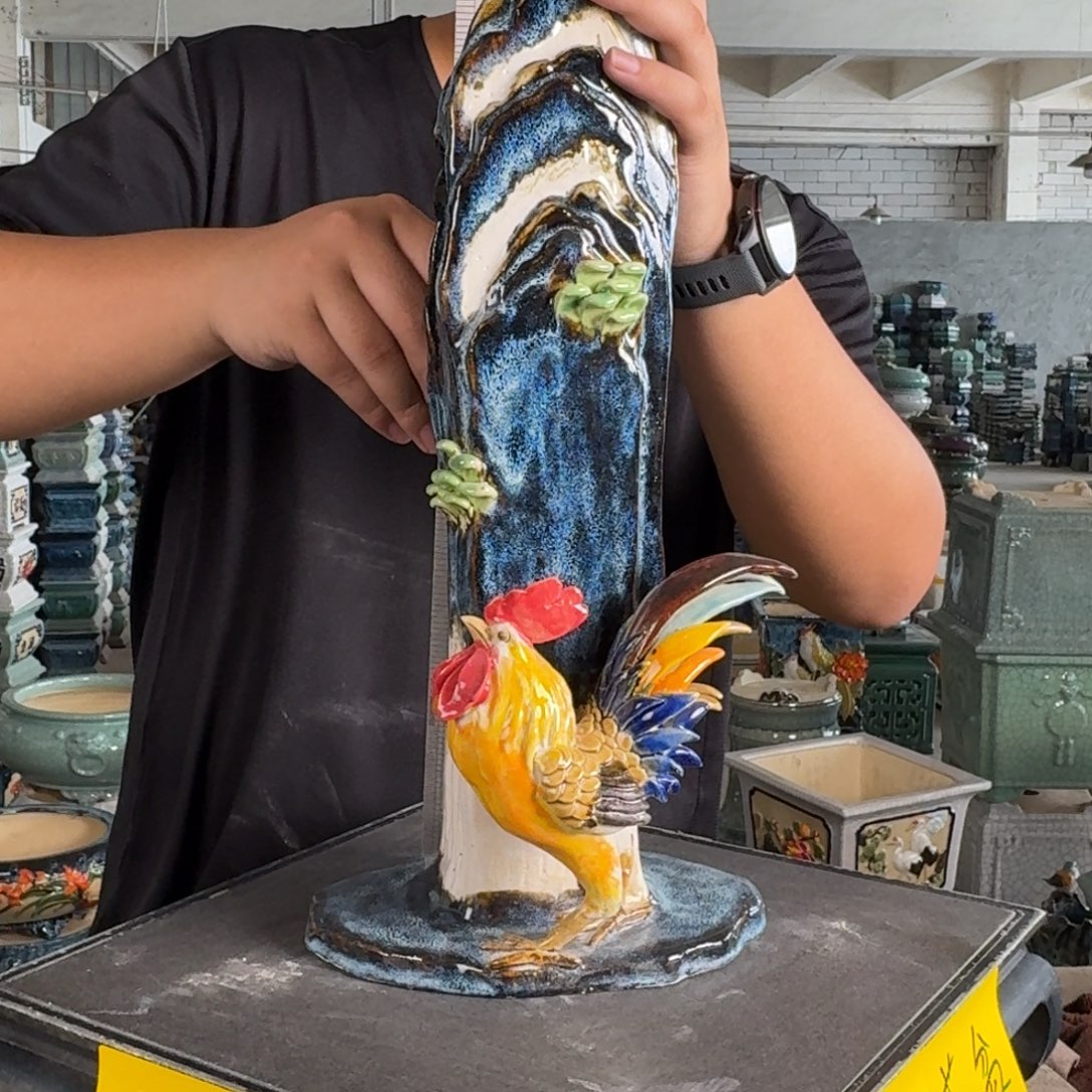 。一风堂石湾花盆 总高39 侧口宽4高9