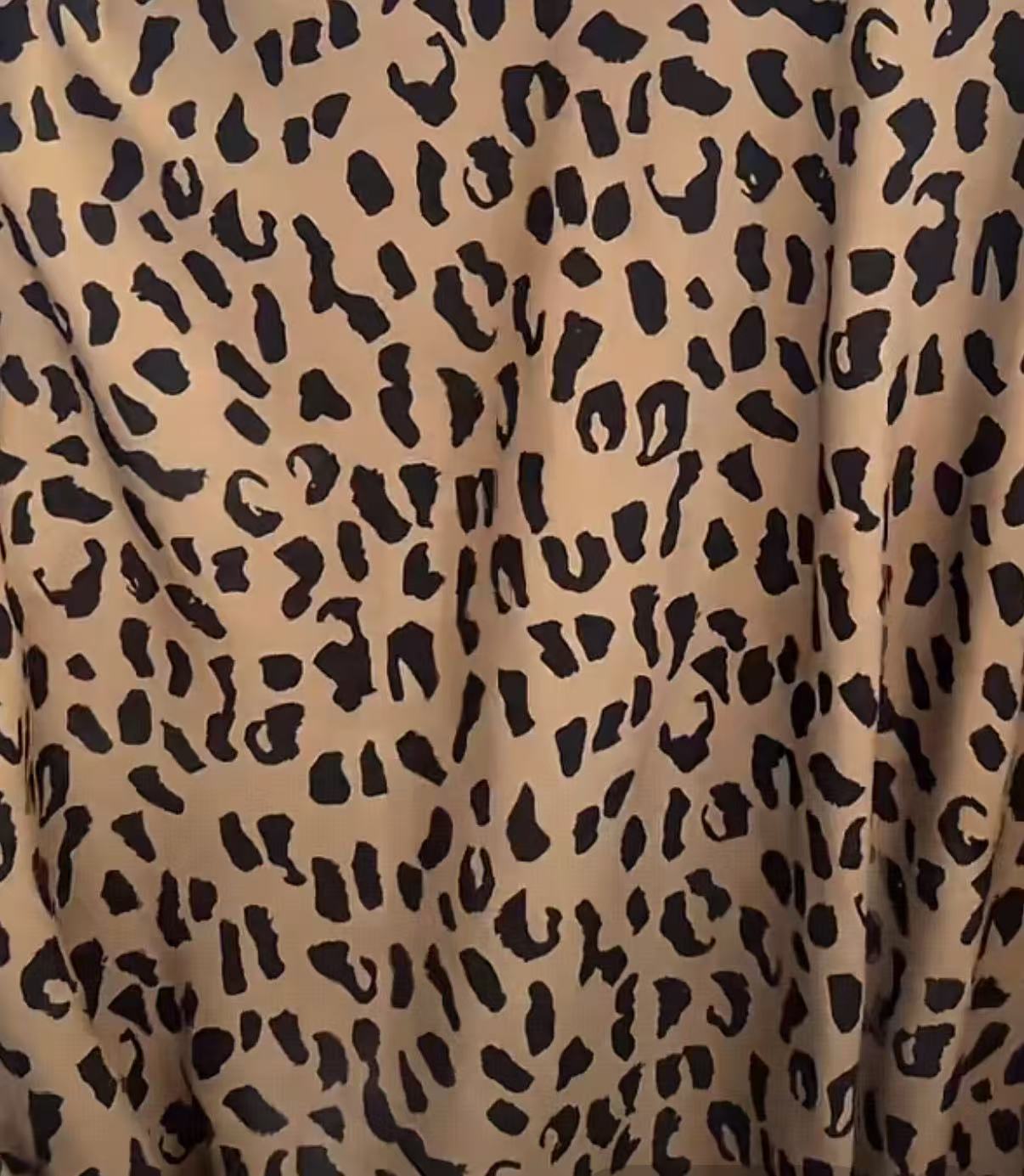 【豹纹】新款雕印绵绸布料.NO：6，不支持七天无理由