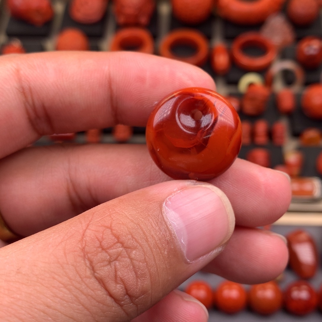 南红玛瑙未镶嵌平安扣20+