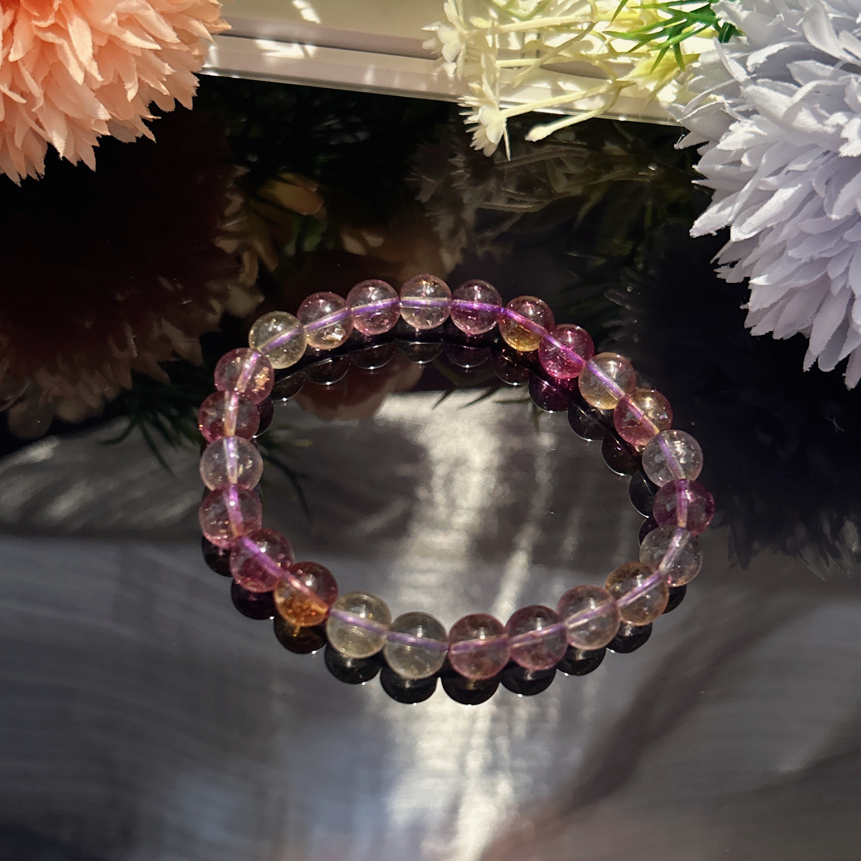 A827 卡8紫黄手串[多样性发一]