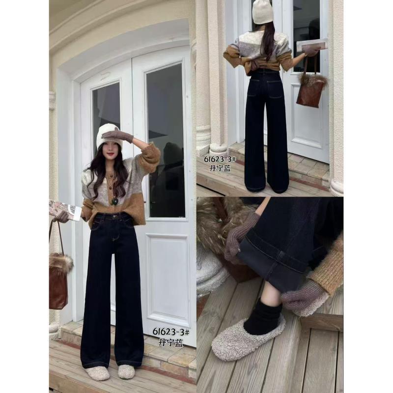 11月20号新款集合链接加绒加厚牛仔裤女
