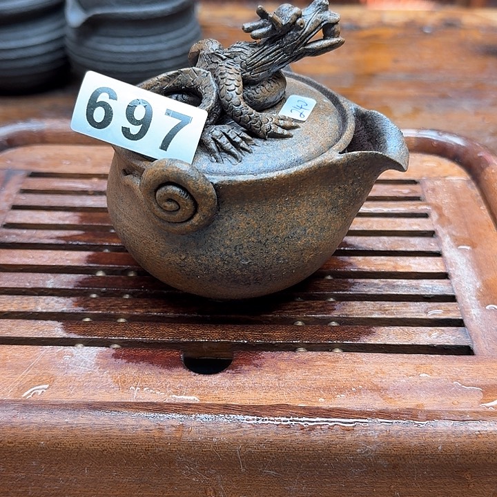 纯手工制作粗陶茶具