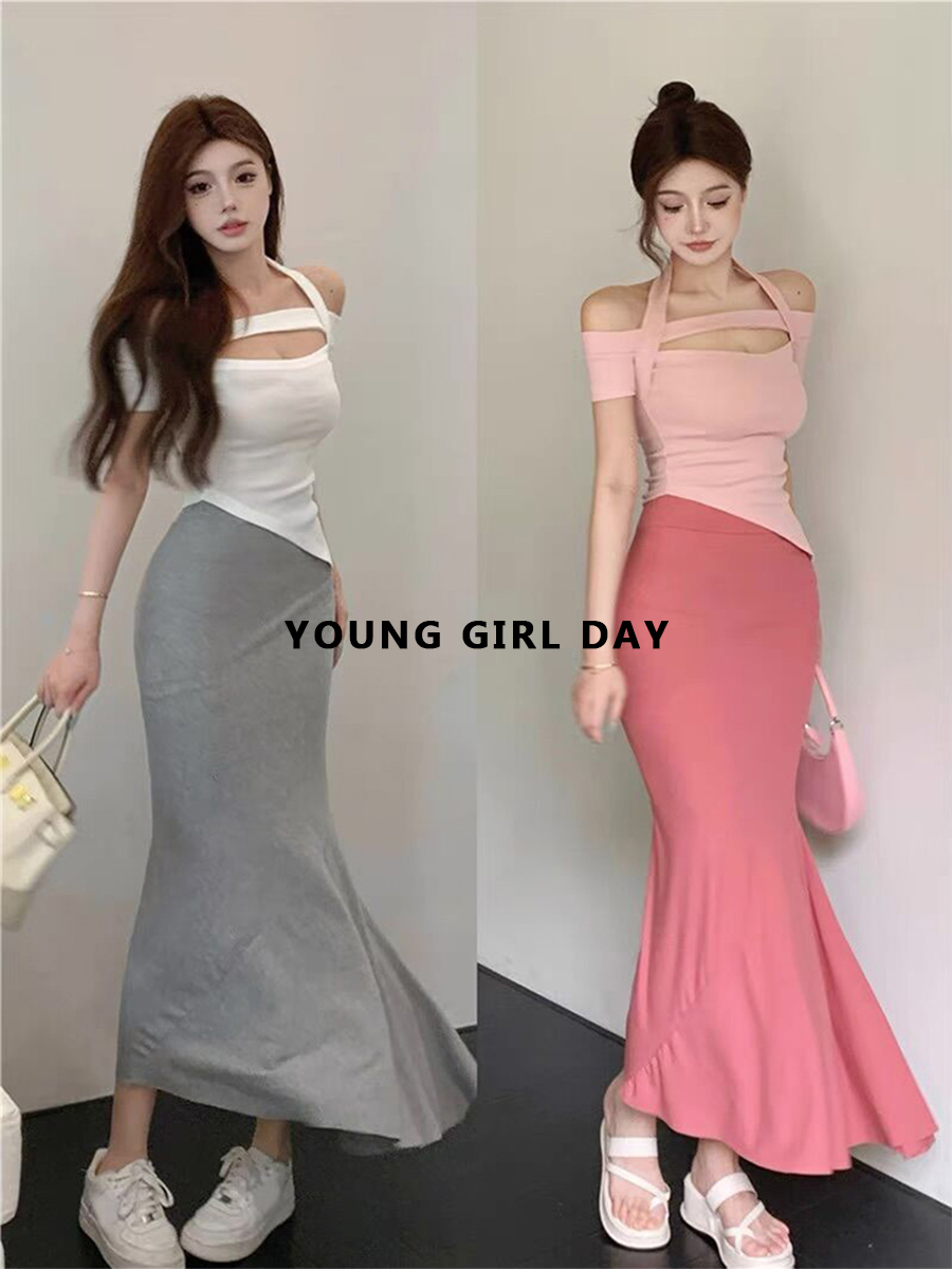 8402高腰包臀鱼尾半身裙033