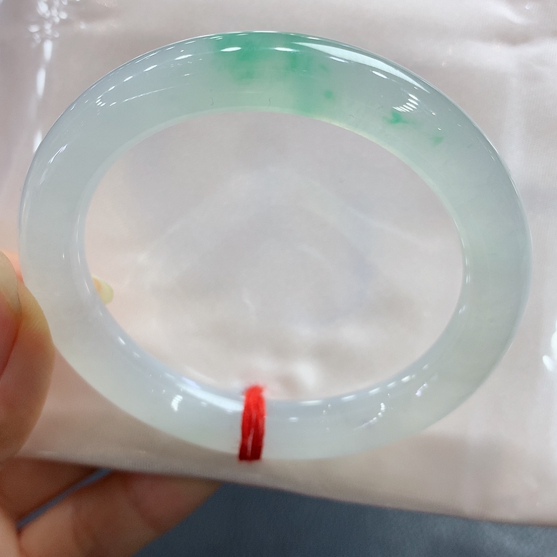 翡翠未镶嵌手镯翡翠手镯52.5