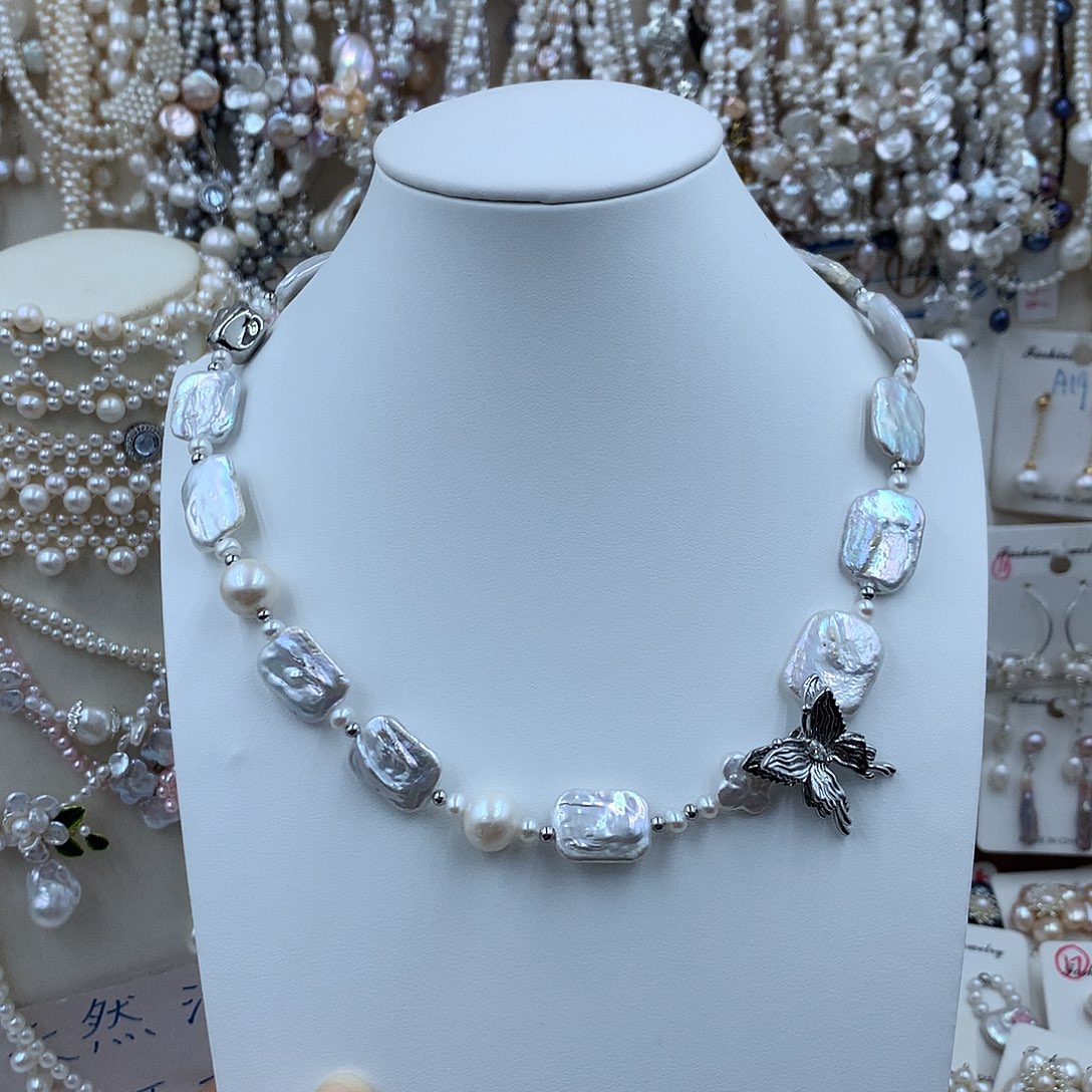 淡水珍珠合金颈饰