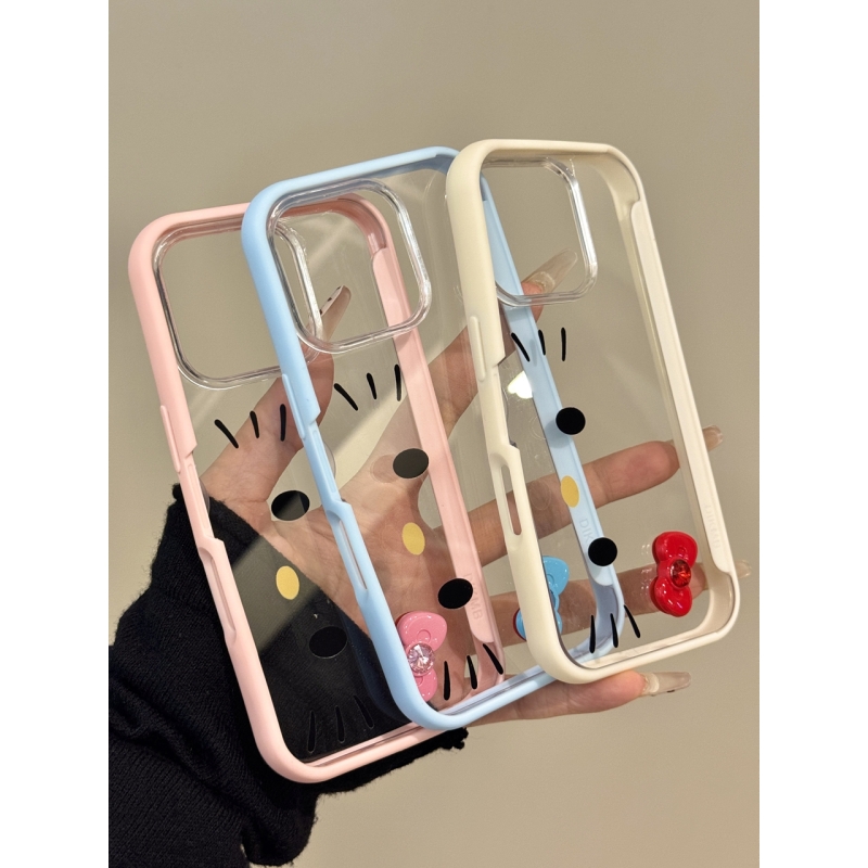 创意可爱猫咪表情支架适用iphone16promax苹果15手机壳14新款13pr