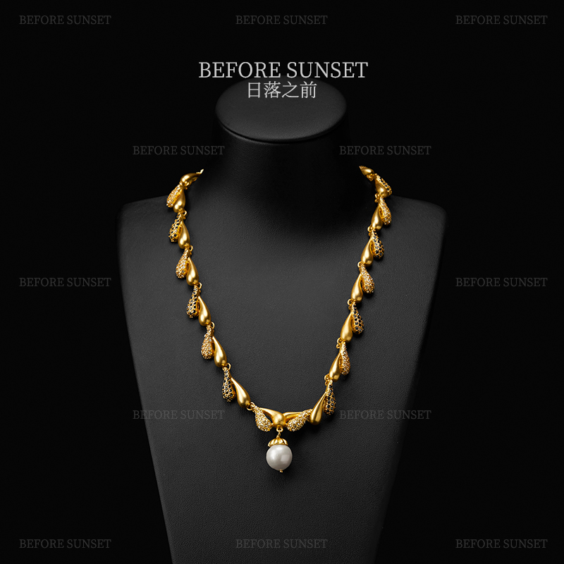纯铜琉璃项链 【金枝缀珠】项链 日落之前
