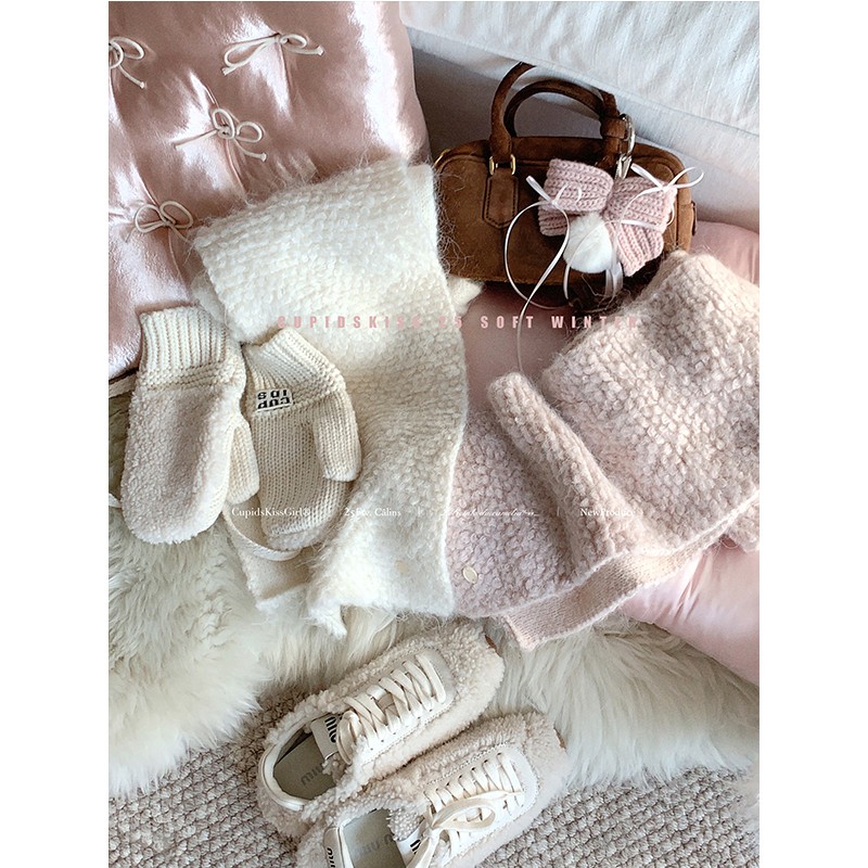 csk丘比特 “属于你的可可爱爱” 100羊毛定制围巾手套