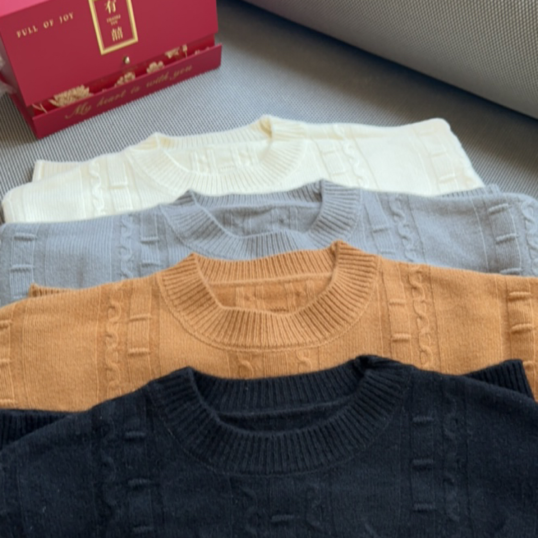 100纯羊毛长袖加厚羊毛衫气质低龄