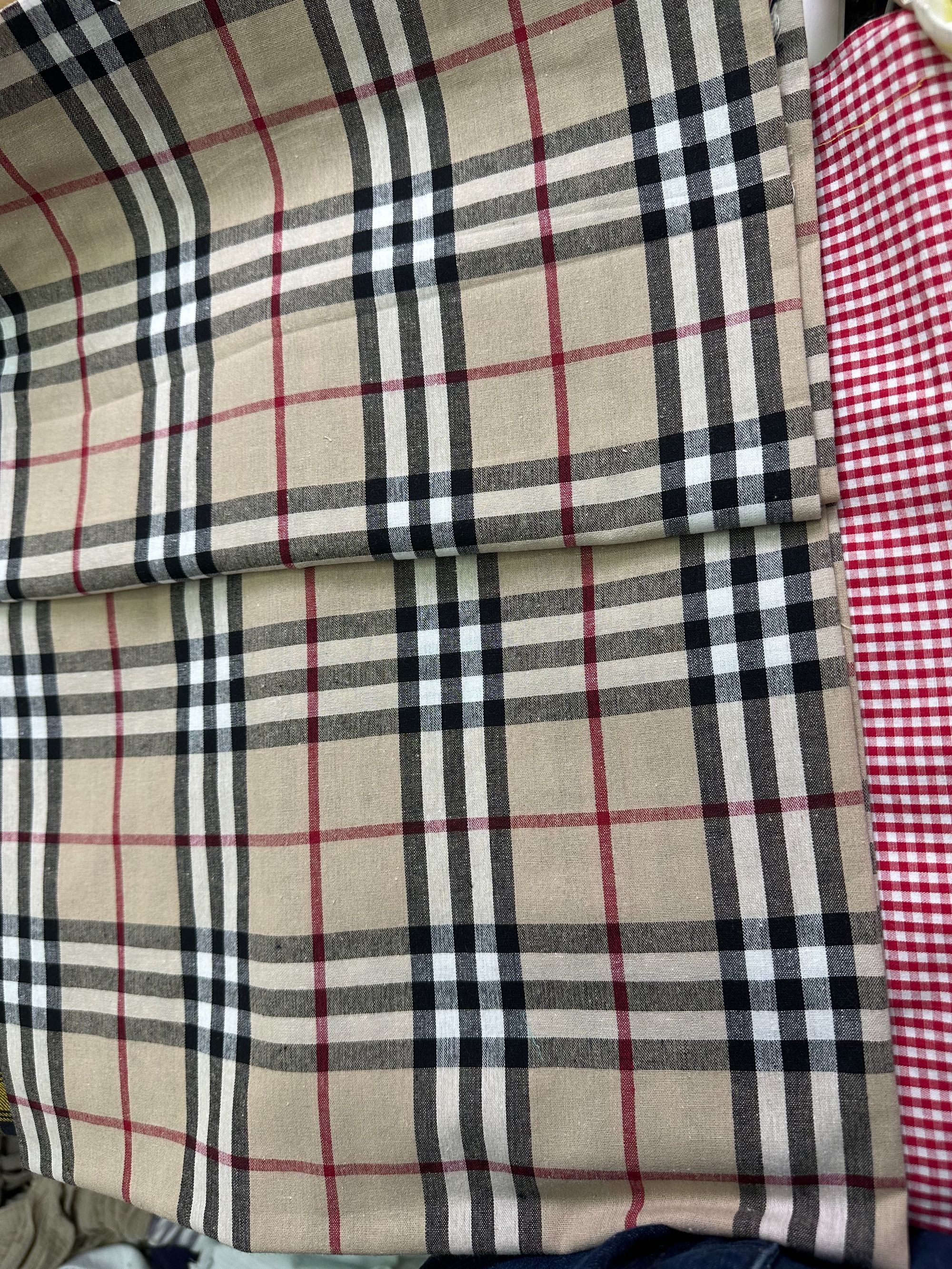 格子布常规厚度全棉100%棉格子布，大米数连裁请联系客服