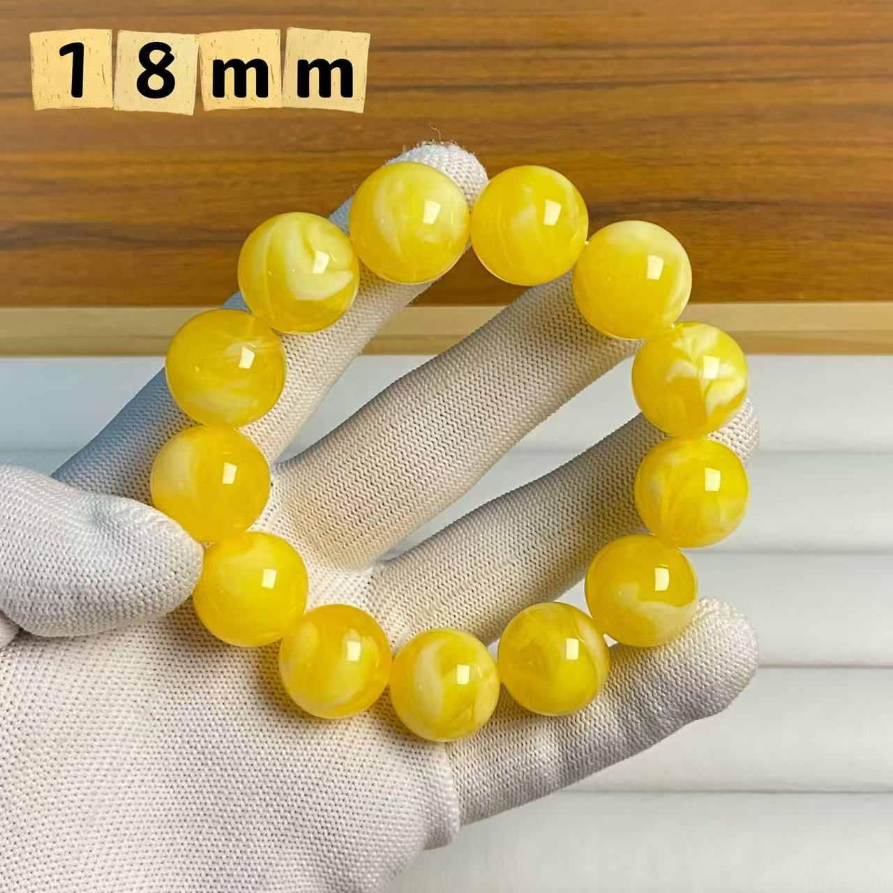 1.8白花蜜手串全品正圆