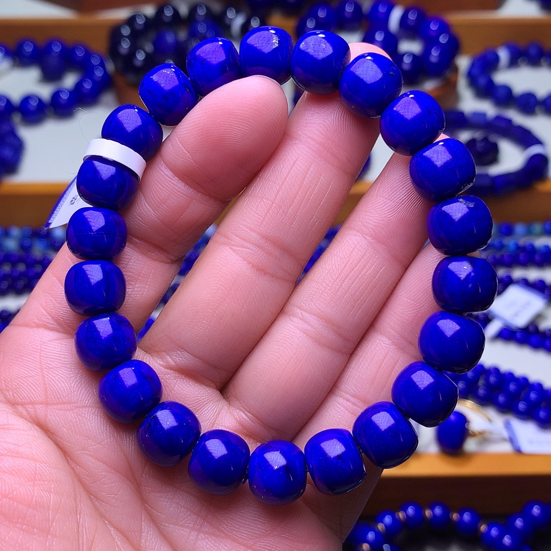 青金石未镶嵌手串10m天花板精工老型珠3408