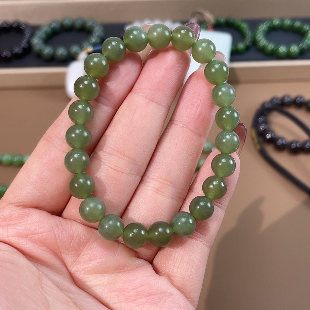 和田玉手链未镶嵌8.0