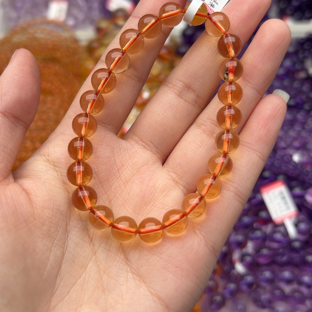 水晶手串未镶嵌黄水晶