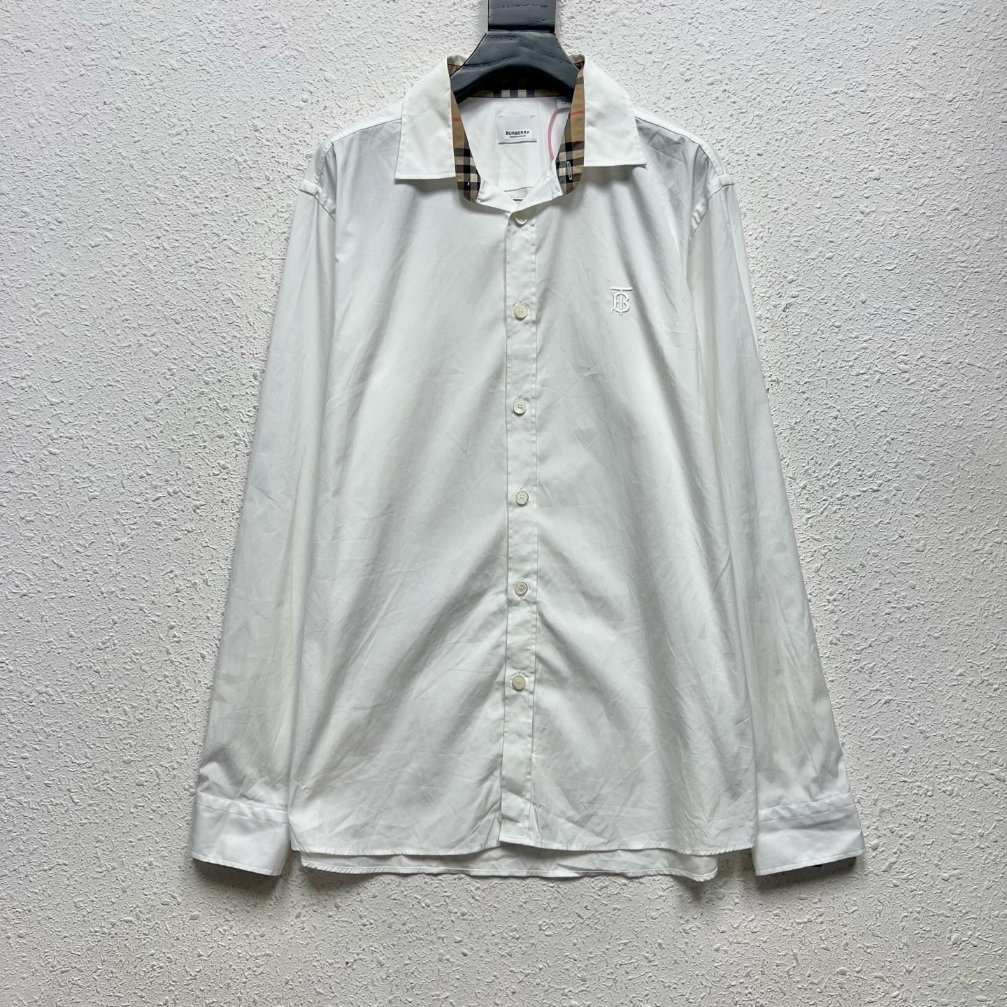 未使用 BURBERRY/博柏利 经典内纹格白衬衫 XL码 XJ0718
