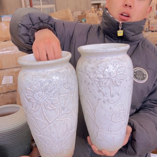 紫砂花盆高31口15.5————