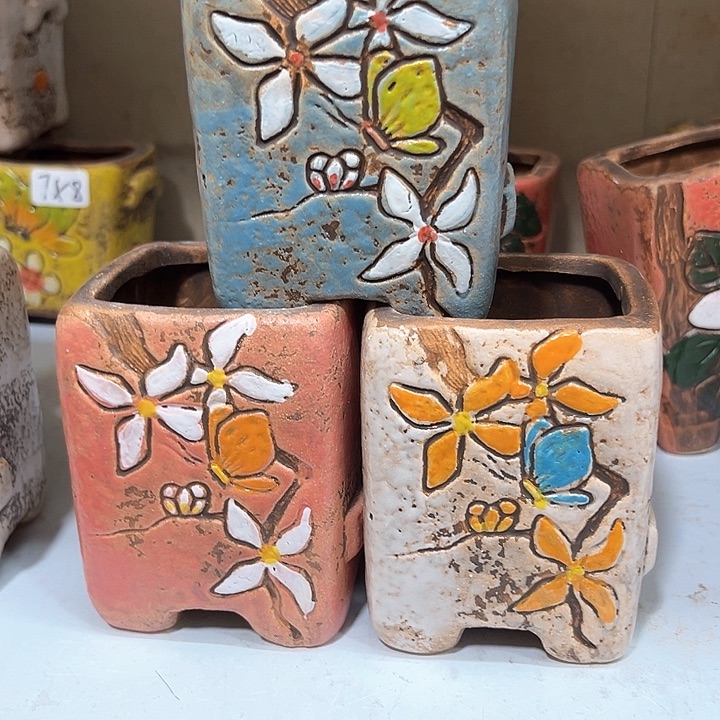 紫砂花盆粗陶材质多肉花盆