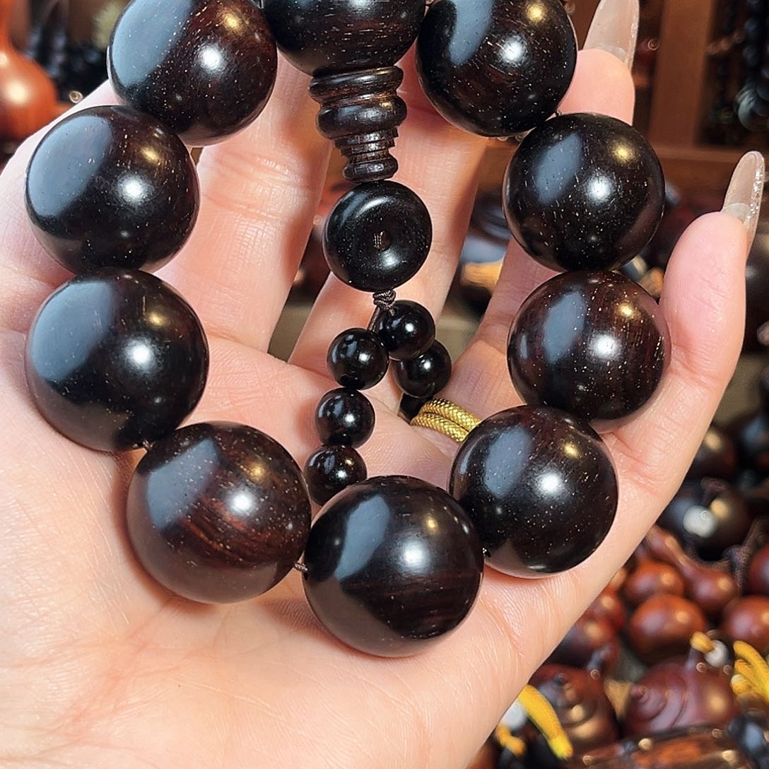 用****0印度小叶紫檀2.5手串一条金星