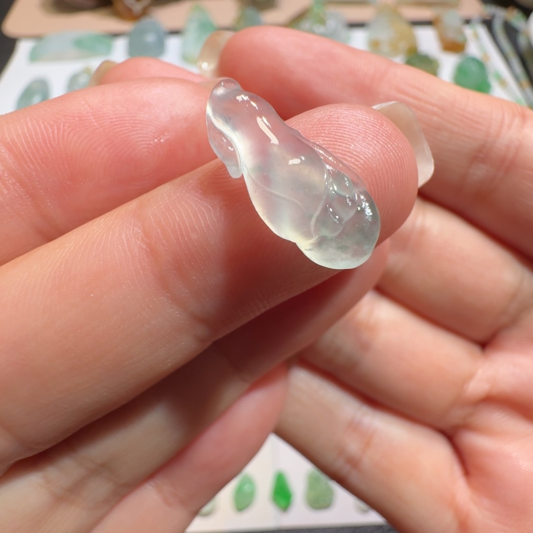 定制翡翠未镶嵌高冰玉兰花