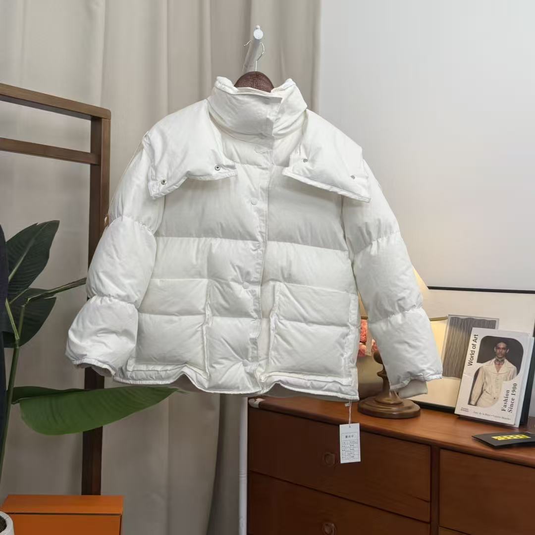 未使用 MONCLER 青奢荟/0码/SANDY蒙口白色连帽羽绒服//////91817