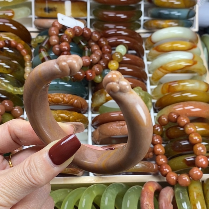 蛇纹石玉手镯未镶嵌54