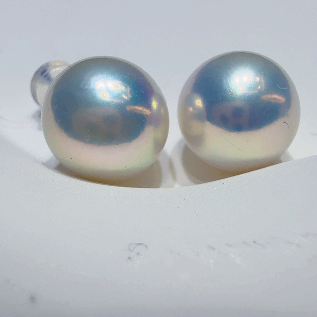 淡水珍珠耳饰银S925镶嵌