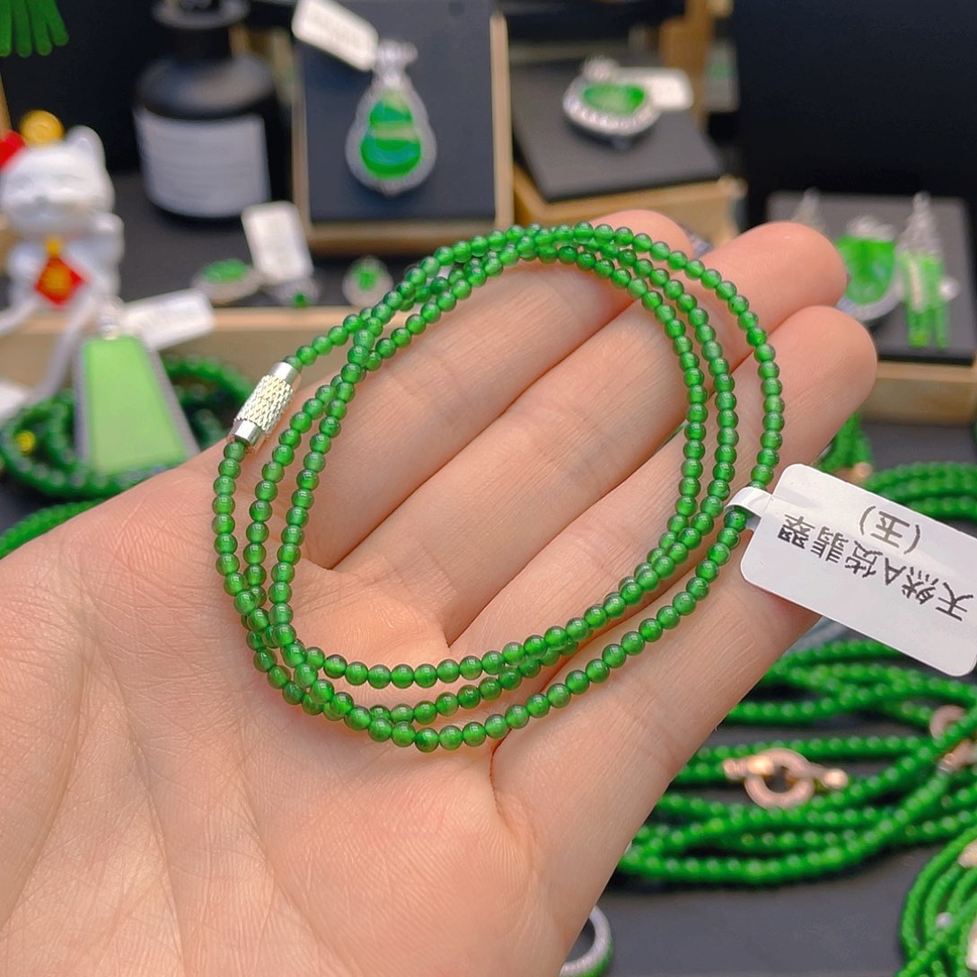 翡翠手链未镶嵌项链卡2.5