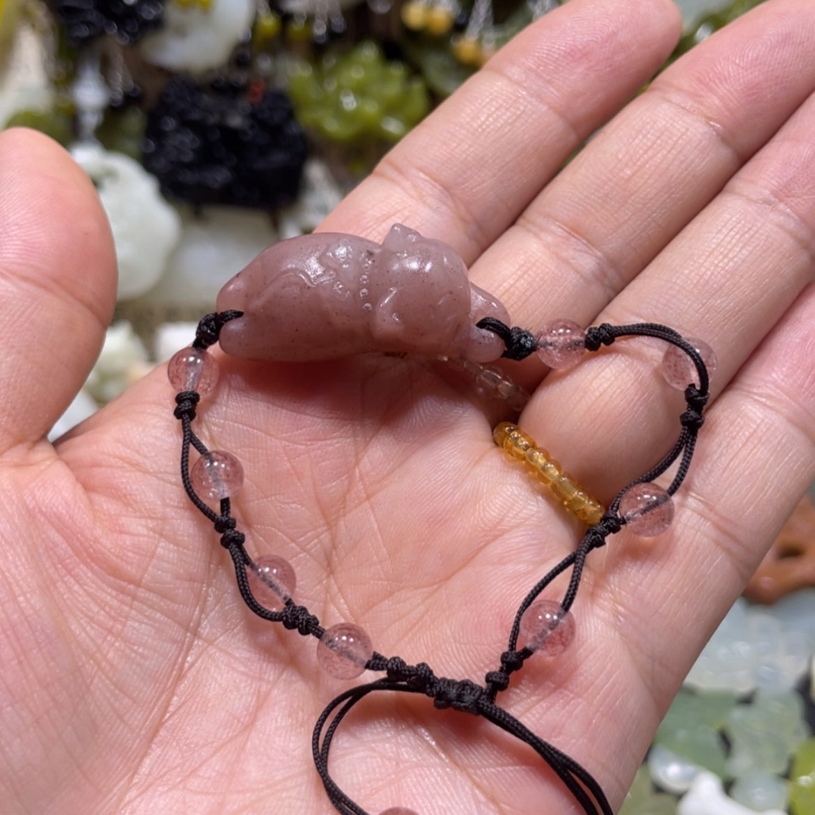 【闪购商品】岫玉颈饰未镶嵌87手串